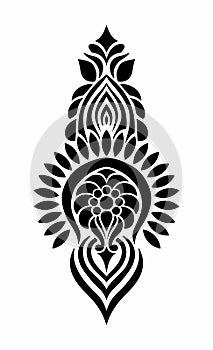 Floral motifs template for invite or greeting card