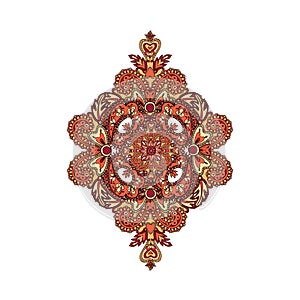 Floral ornament Arabic mandala flower Ornamental design element