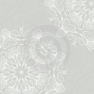 Floral ornament mandala background card