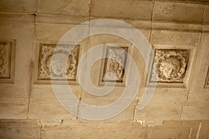 Floral ornament on secession building in Budapest,Hungary.