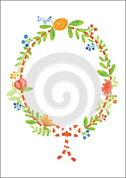 Floral ornament with spring symbol