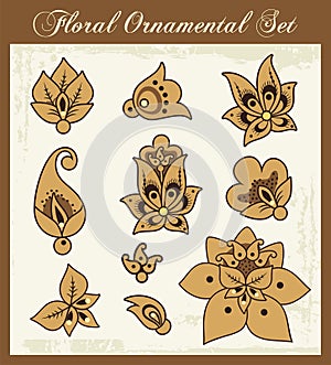 Floral Ornamental Design Elements
