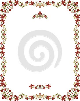 Floral Ornamental Frame in Vintage Style