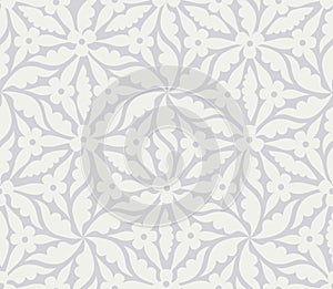 Floral ornamental pattern. Flowers and leaves background in medieval european style. Seamless flourish Lace nature decor