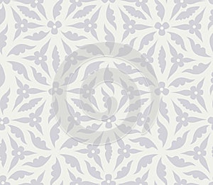 Floral ornamental pattern. Flowers and leaves background in medieval european style. Seamless flourish Lace nature decor