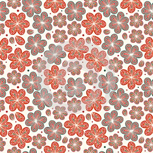 Floral ornamental seamless pattern Decorative nice flowers background Endless ornate texture