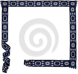 Floral ornamental textile frame