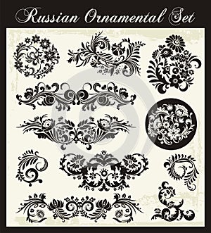 Floral Ornaments in Russian Style