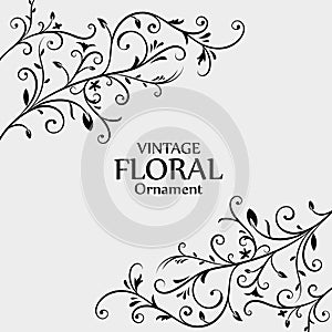 Floral ornaments silhouette vector