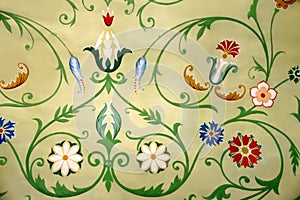 Floral Ornaments in Tsarinaâ€™s Chambers. Zvenigorod, Russia