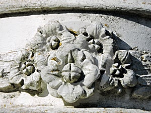 Floral ornaments on wall
