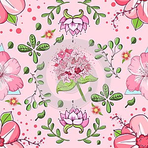 Floral pattern background Decorative wallpapaer Vector