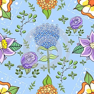 Floral pattern background Decorative wallpapaer Vector