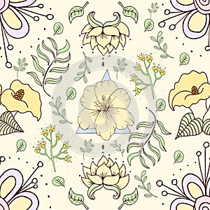 Floral pattern background Decorative wallpapaer Vector