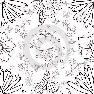 Floral pattern background Decorative wallpapaer Vector