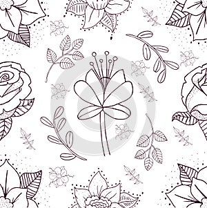 Floral pattern background Decorative wallpapaer Vector