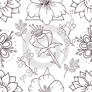 Floral pattern background Decorative wallpapaer Vector
