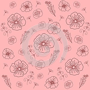 Floral Pattern Background Vector Illustration