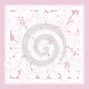 Floral pattern decor for silk tiussiue. Flower background