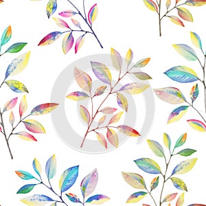 Floral pattern for design. Seamless botanical pattern on a white background.
