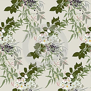 Floral pattern in earthy tones