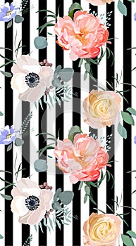 Floral pattern. Fashion vector background