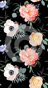Floral pattern. Fashion vector background