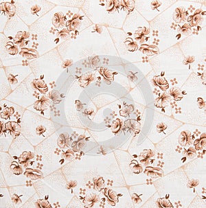 Floral Pattern, Flower Background on Cloth