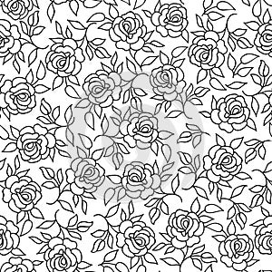 Floral pattern Flower rose outline background Flourish ornament