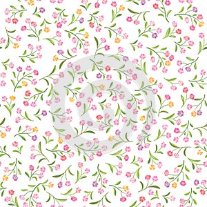 Floral pattern. Flower seamless background. Flourish ornamental