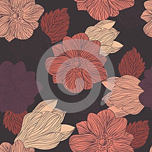 Floral pattern with flowers