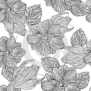 Floral pattern with flowers