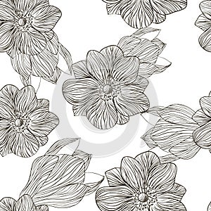 Floral pattern with flowers