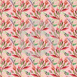 floral pattern with flowers and plants. Floral decor. Original floral seamless background. Bright colors watercolor,