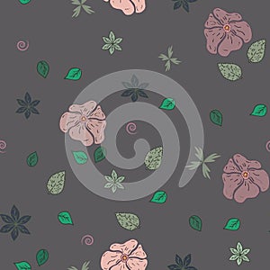 Floral pattern with gentle colors.