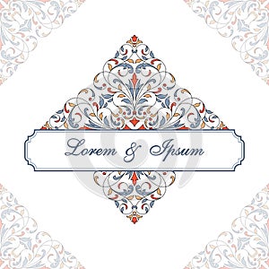 Floral pattern for invitation or greeting card