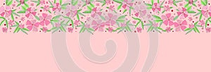 Floral pattern, place for your text. Beautiful flowers on a pink background. Wedding style, birthday. Greeting card