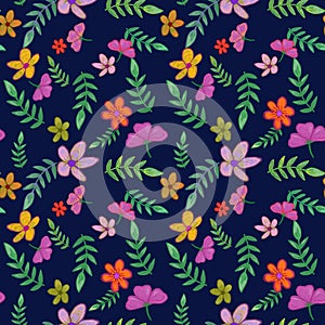 Floral pattern with random elements