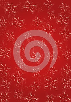 Floral Pattern in Red Background