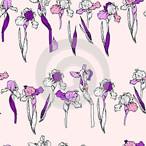 Floral pattern row photo
