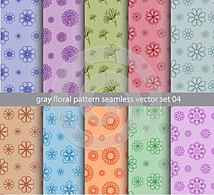 Floral pattern seamless vector set design for wallpaper, decorate, textile