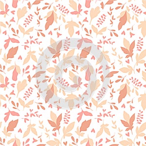 Floral pattern. Seamless vector texture for fashion prints. Hand drawn style, light background.