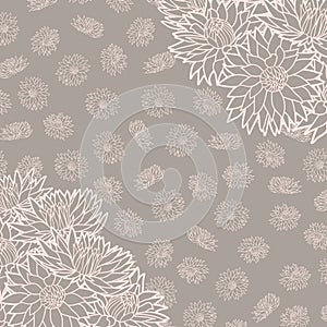 Floral pattern. Vector illustration. Beautiful background. Endless texture can be used for printing onto fabric and paper or scrap