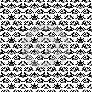 Flower pattern.black and white Seamless floral pattern, geometric texture