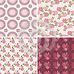 Floral Patterns and seamless backgrounds. Printing onto fabric