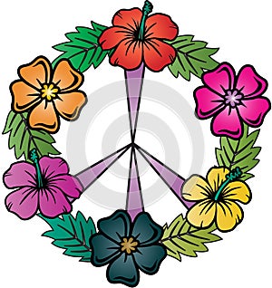 Floral Peace Sign