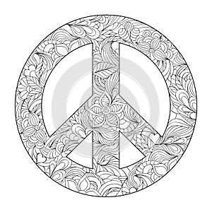 Floral peace symbol