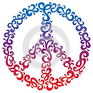 Floral Peace Symbol