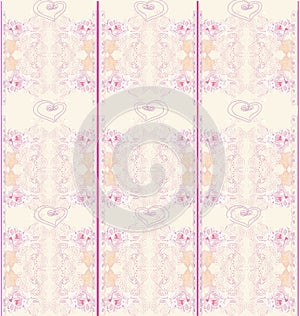 Floral pink seamless patterns