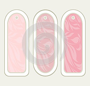 Floral pink tags for template